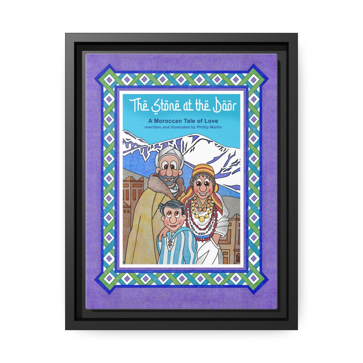 The Stone at the Door Matte Canvas, Black Frame