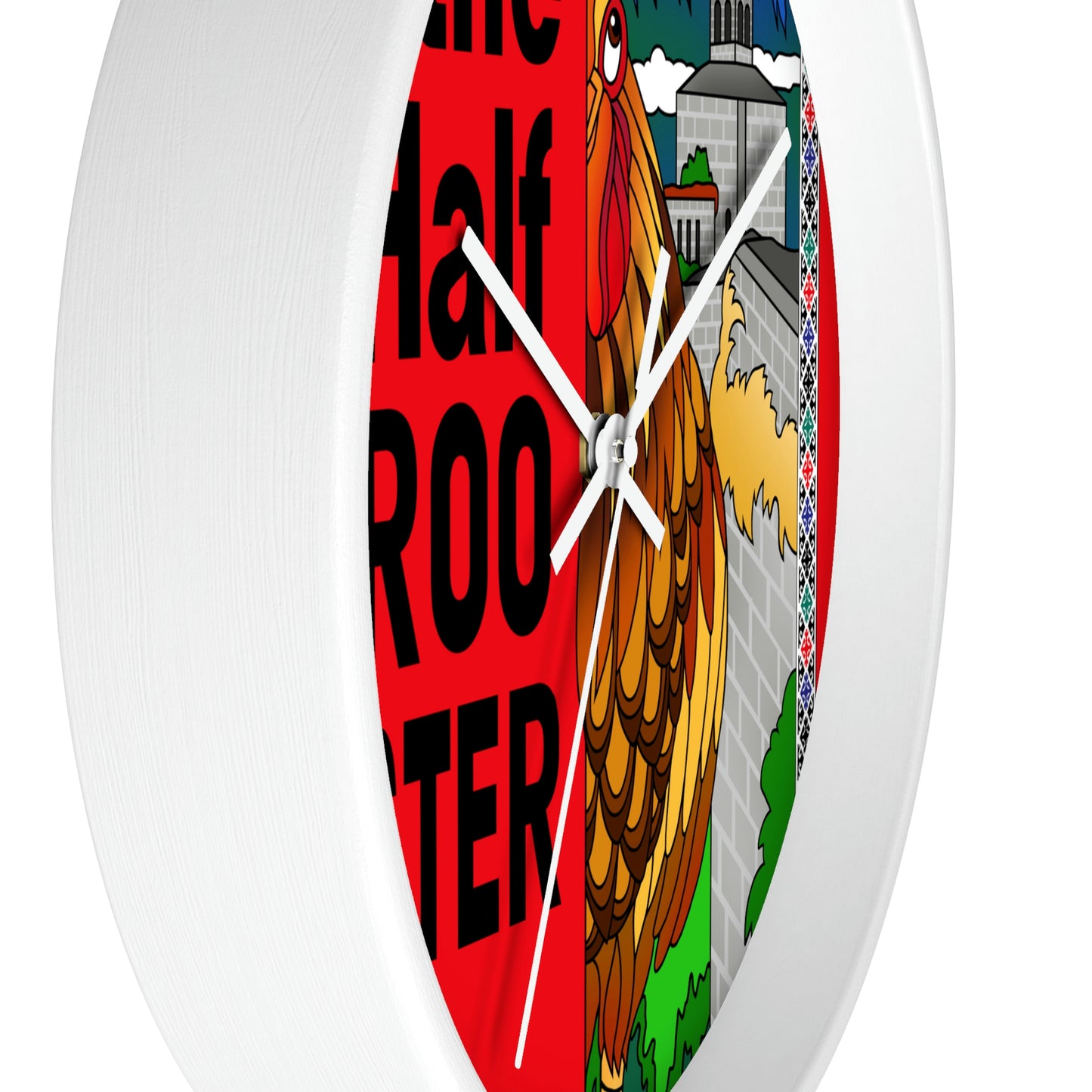 The Half Rooster Wall clock