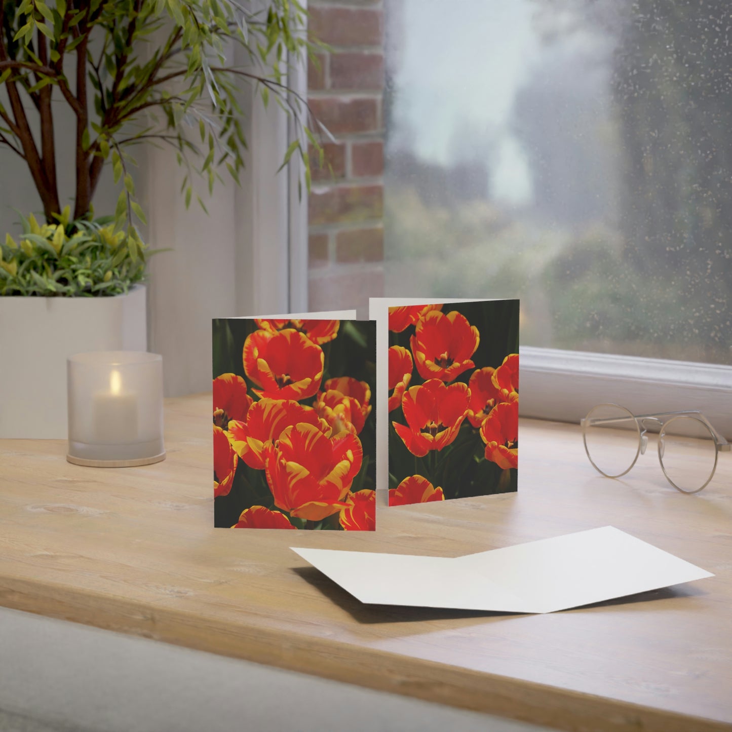 Flowers 19 Greeting Cards (1, 10, 30, and 50pcs)