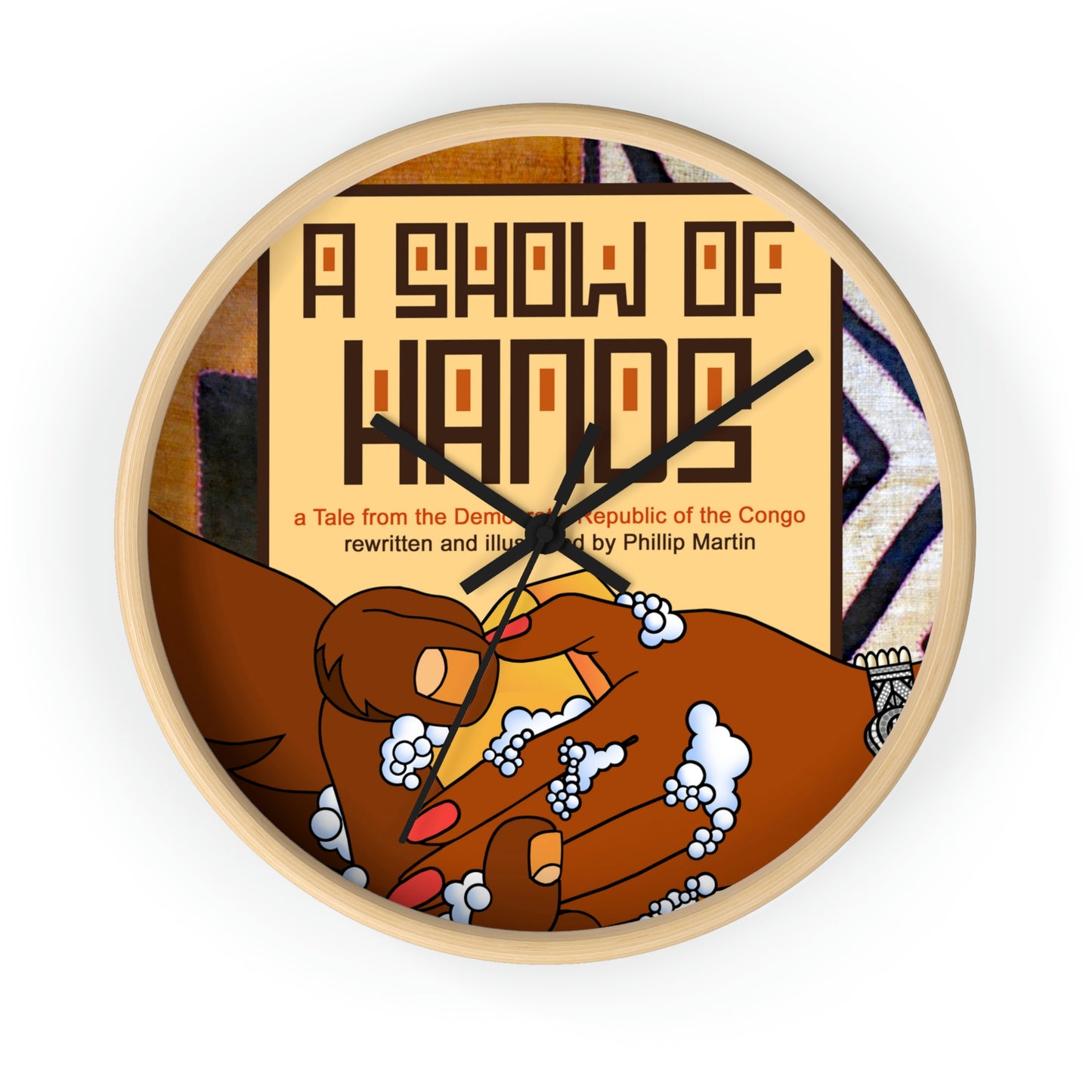 A Show of Hands Wall clock