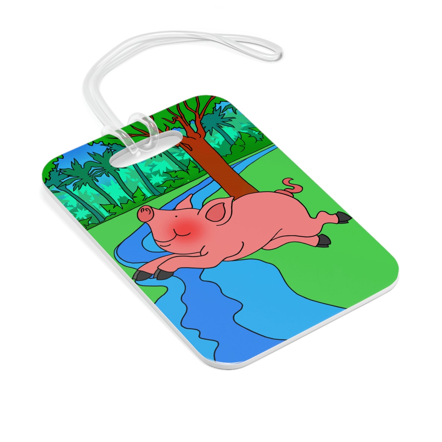 Anansi and the Market Pig! Bag Tag