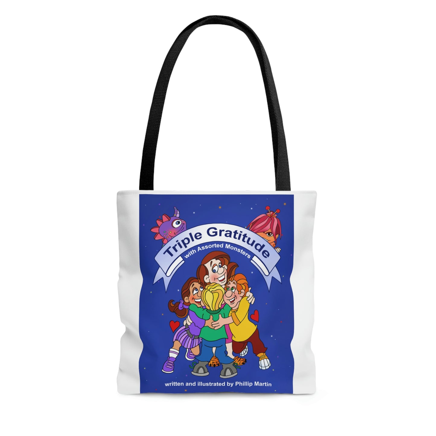 Triple Gratitude with Assorted Monsters AOP Tote Bag
