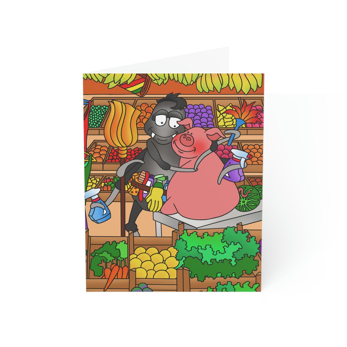 Anansi and the Market Pig Greeting Cards (1, 10, 30, and 50pcs)
