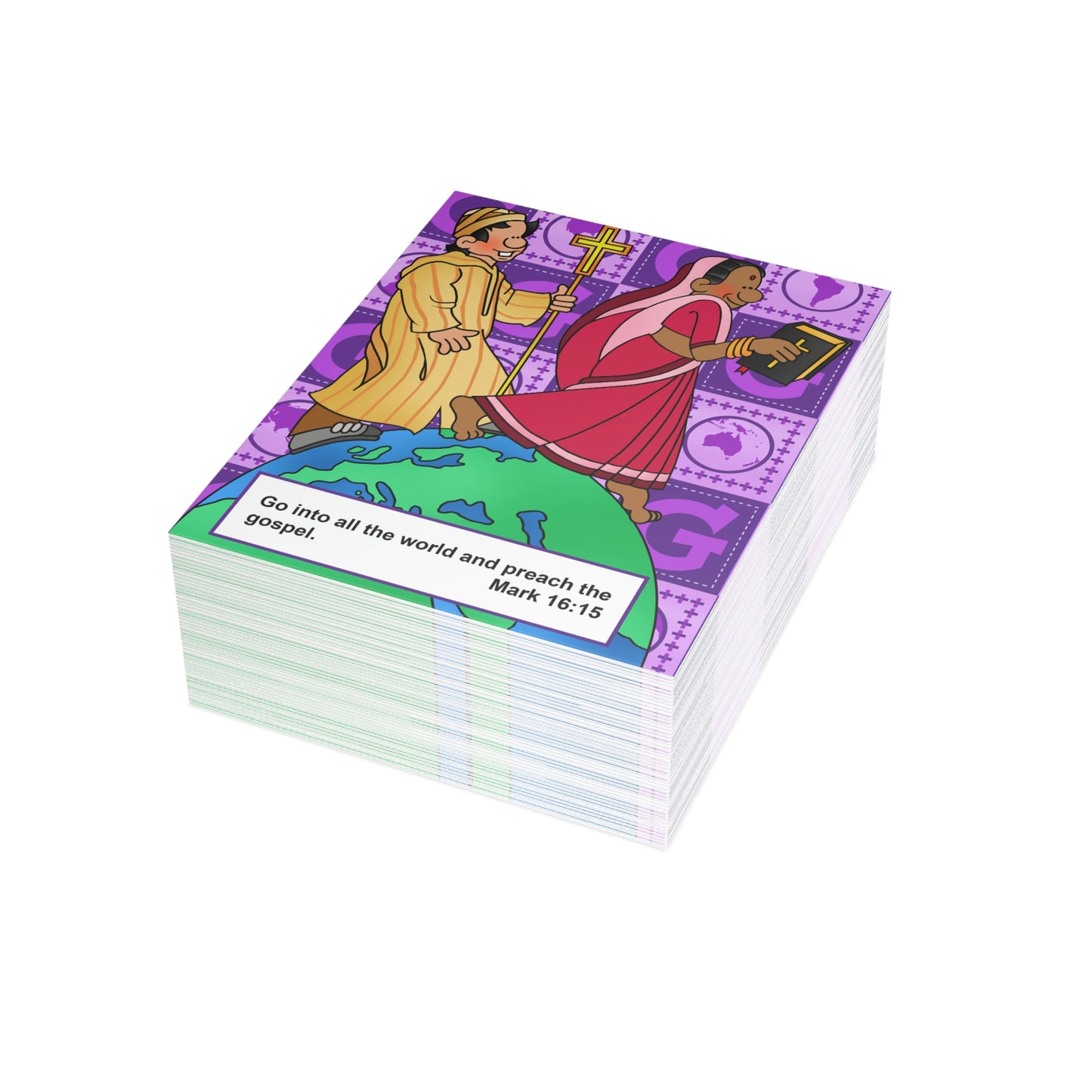 The Bible as Simple as ABC G Greeting Cards (1, 10, 30, and 50pcs)