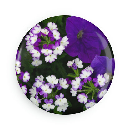 Flowers 04 Button Magnet, Round (1 & 10 pcs)