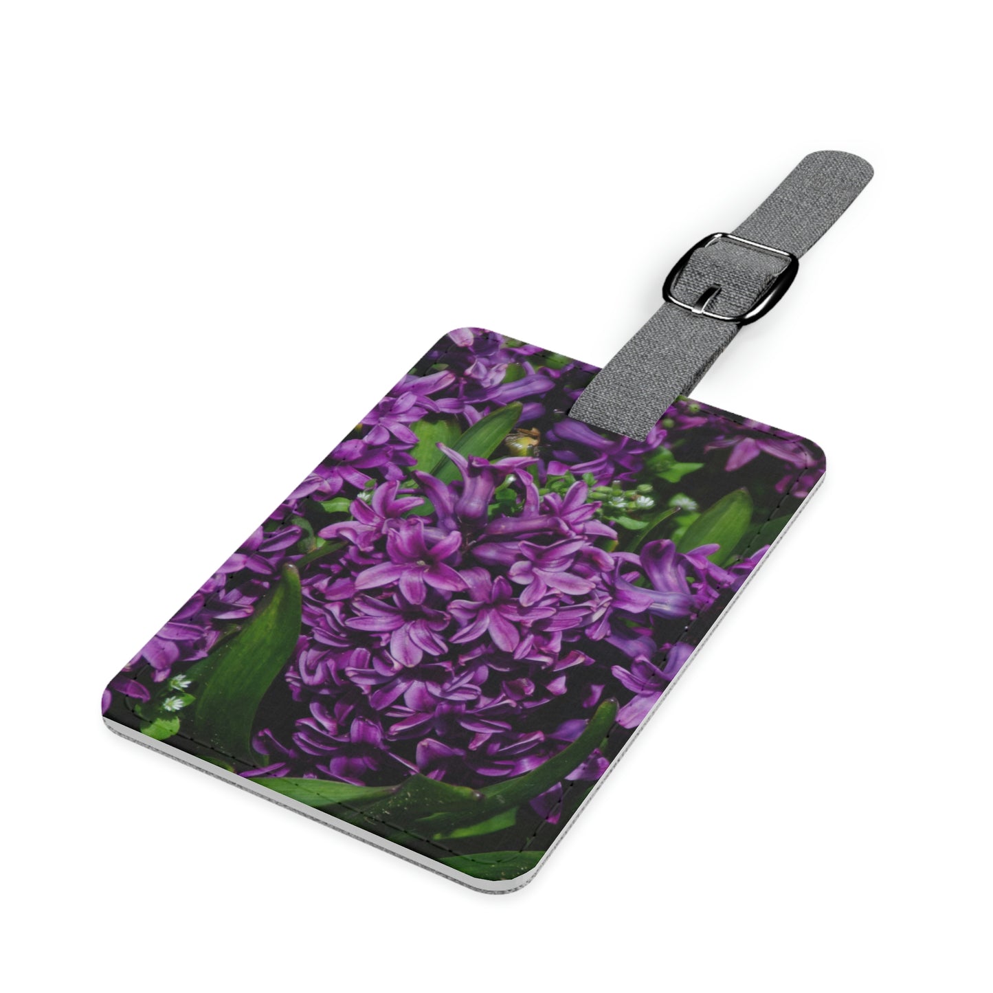 Flowers 21 Saffiano Polyester Luggage Tag, Rectangle