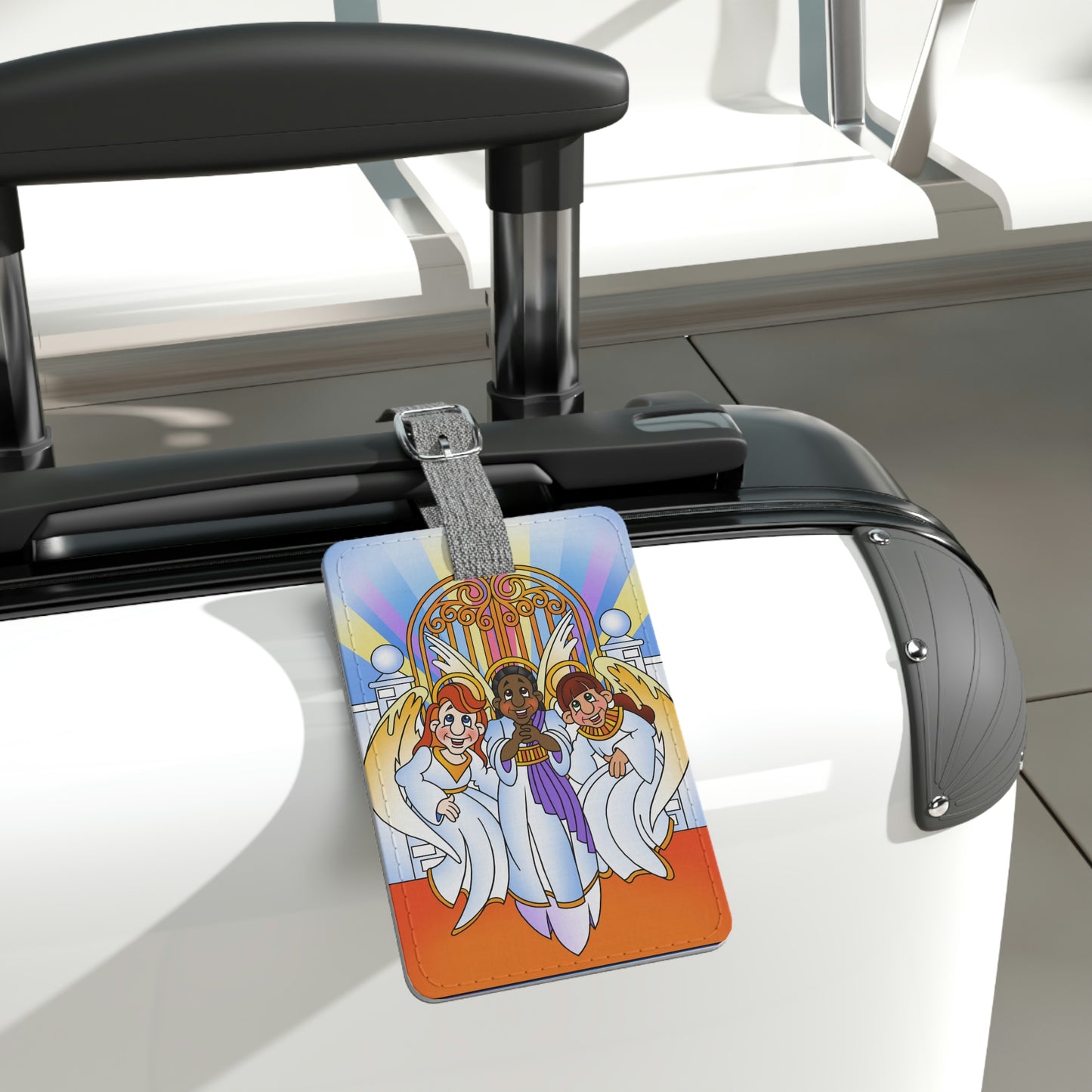 Shirley, Goodness, and Mercy Saffiano Polyester Luggage Tag, Rectangle