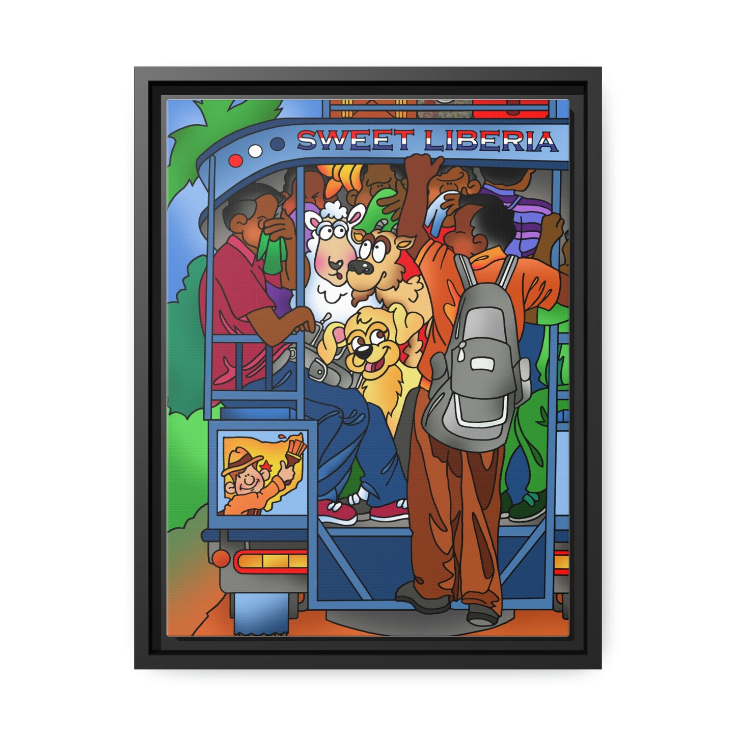 Once Upon West Africa! Matte Canvas, Black Frame