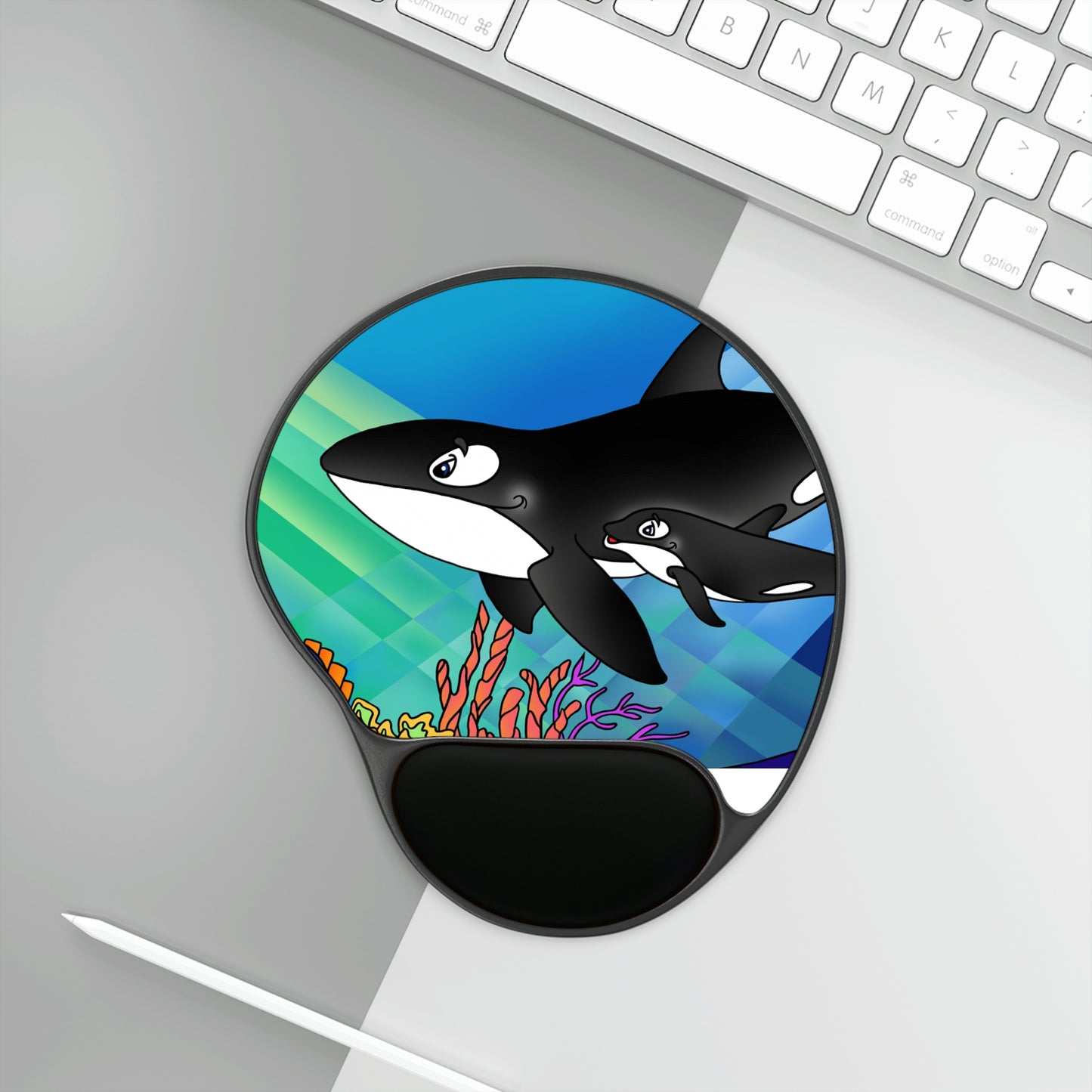 Orcas Mouse Pad With Wrist Rest