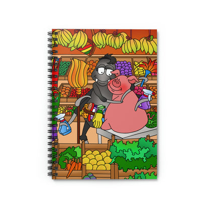 Anansi and the Market Pig Spiral Notebook - Ruled Line