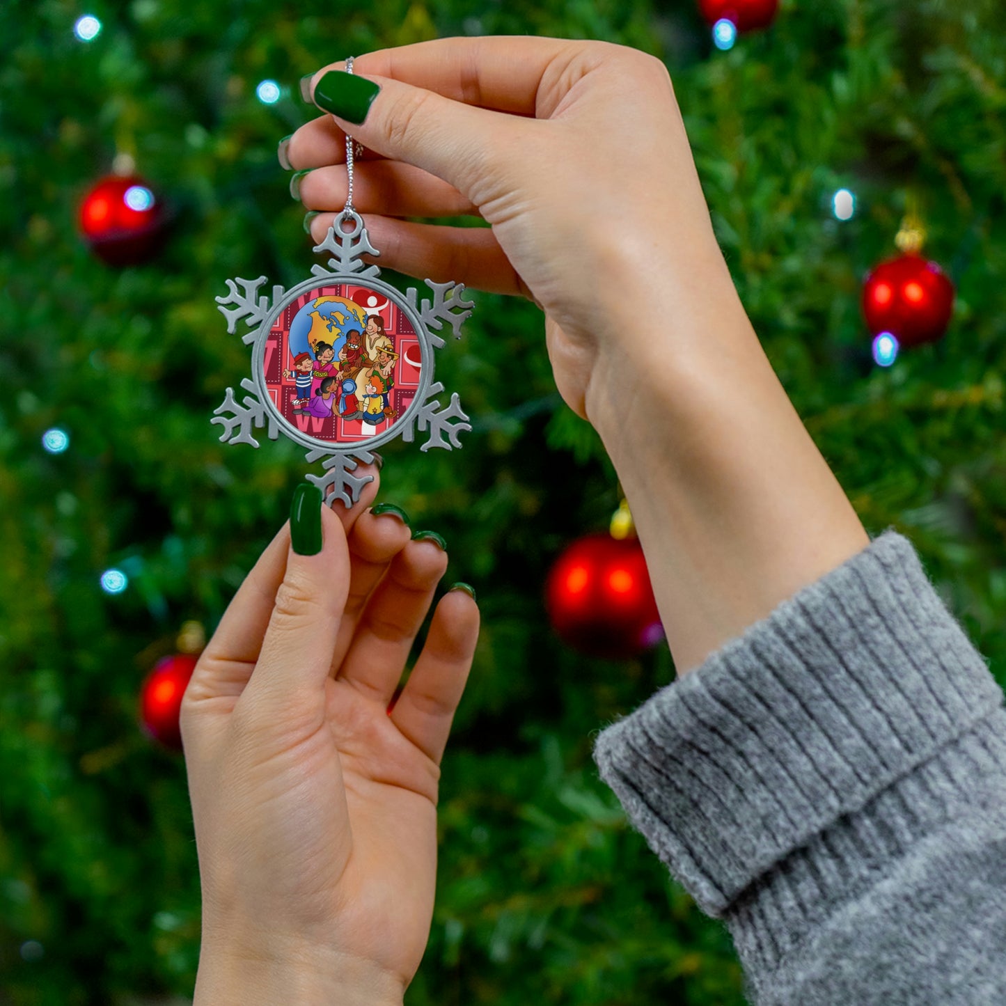 The Bible as Simple as ABC W Pewter Snowflake Ornament