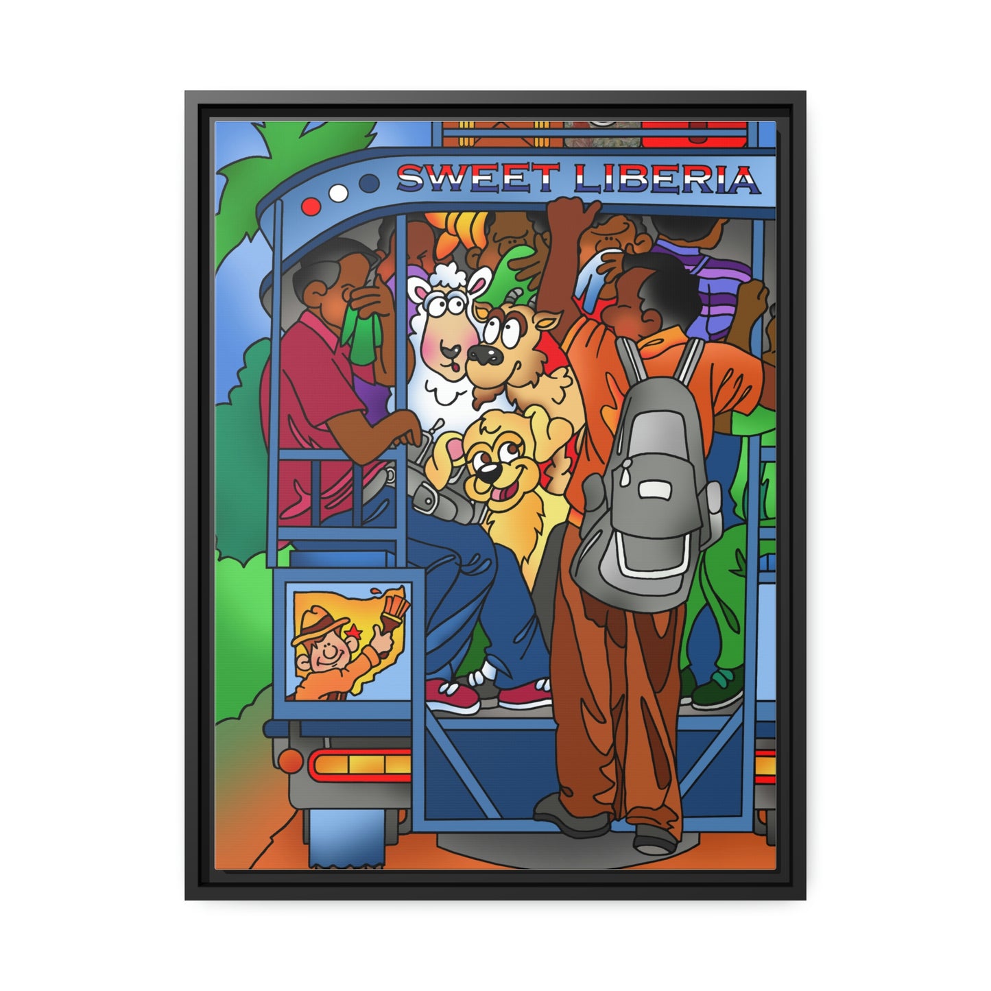 Once Upon West Africa! Matte Canvas, Black Frame