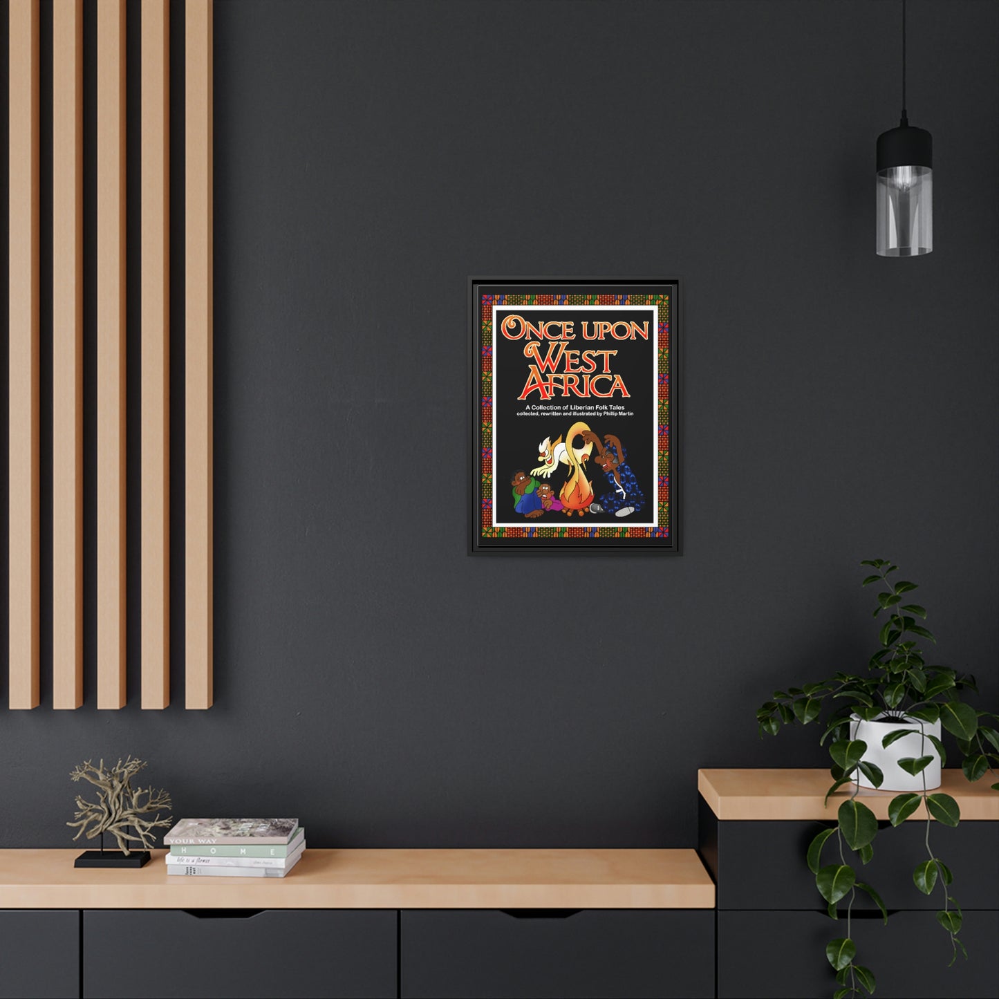 Once Upon West Africa!! Matte Canvas, Black Frame