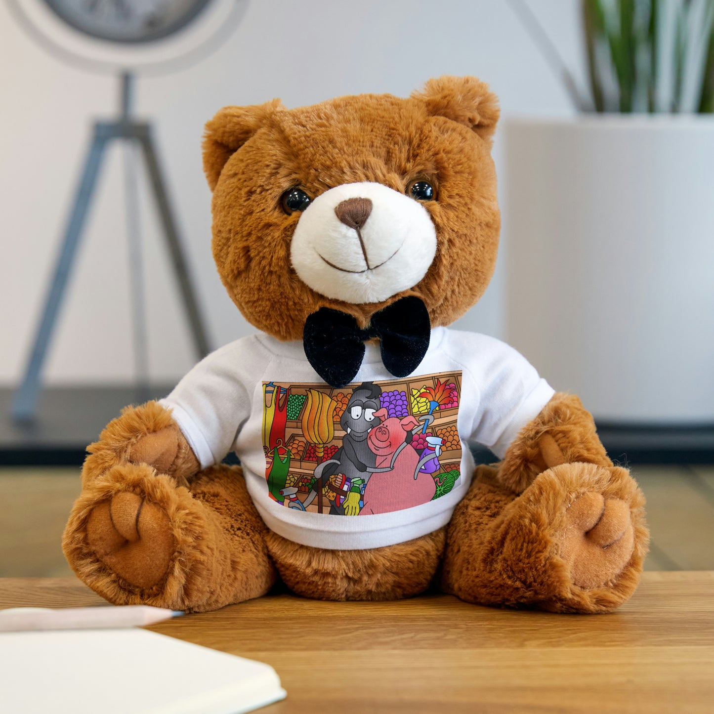 Anansi and the Market Pig!! Teddy Bear with T-Shirt