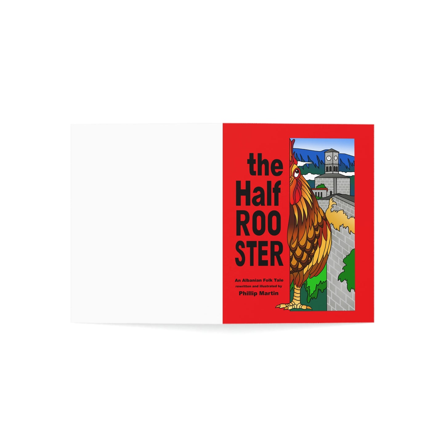 The Half Rooster Greeting Cards (1, 10, 30, and 50pcs)