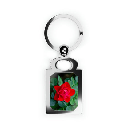 Flowers 07 Rectangle Photo Keyring