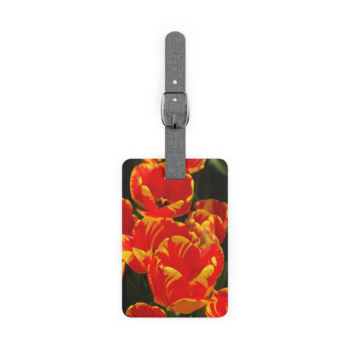 Flowers 19 Saffiano Polyester Luggage Tag, Rectangle