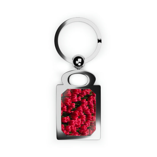 Flowers 15 Rectangle Photo Keyring