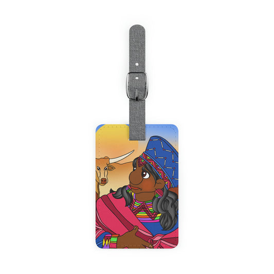 Once Upon Southern Africa Saffiano Polyester Luggage Tag, Rectangle