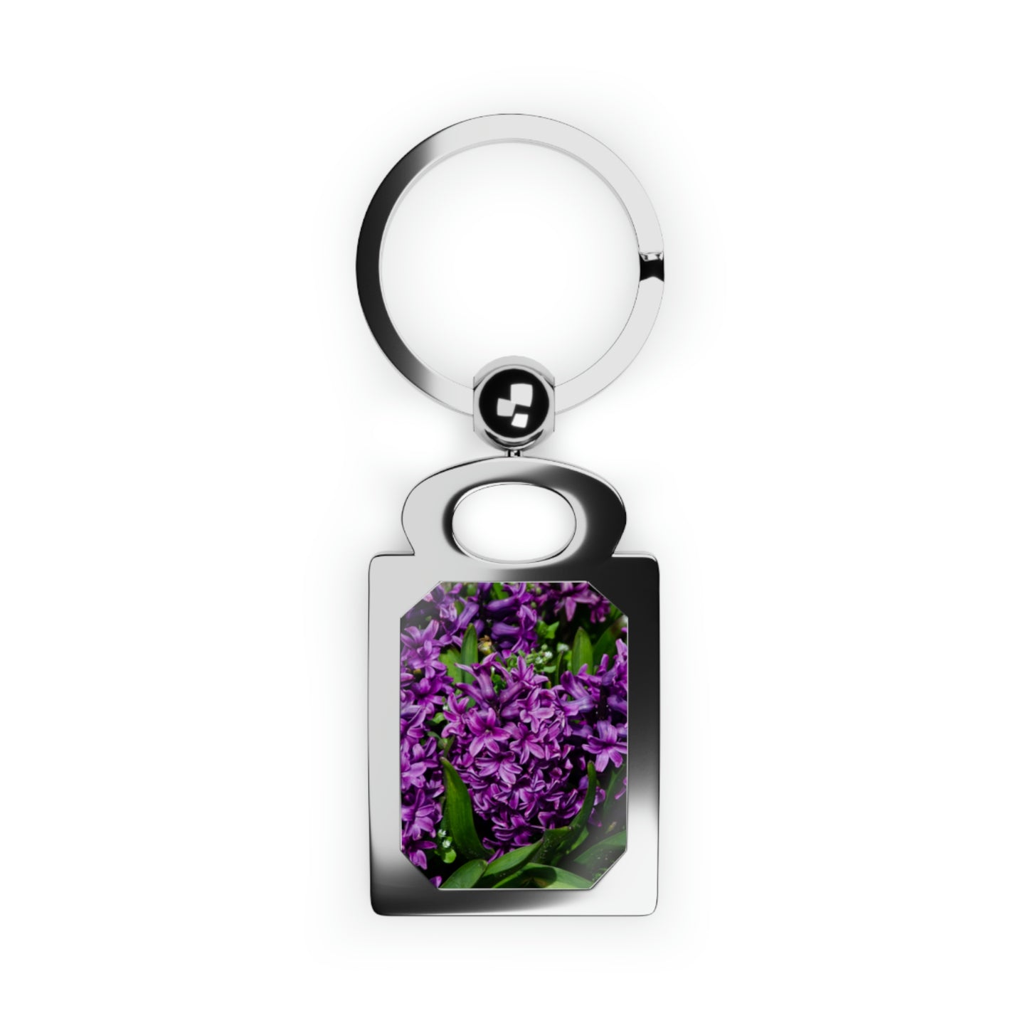 Flowers 21 Rectangle Photo Keyring