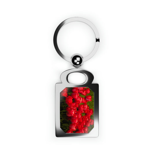 Flowers 22 Rectangle Photo Keyring