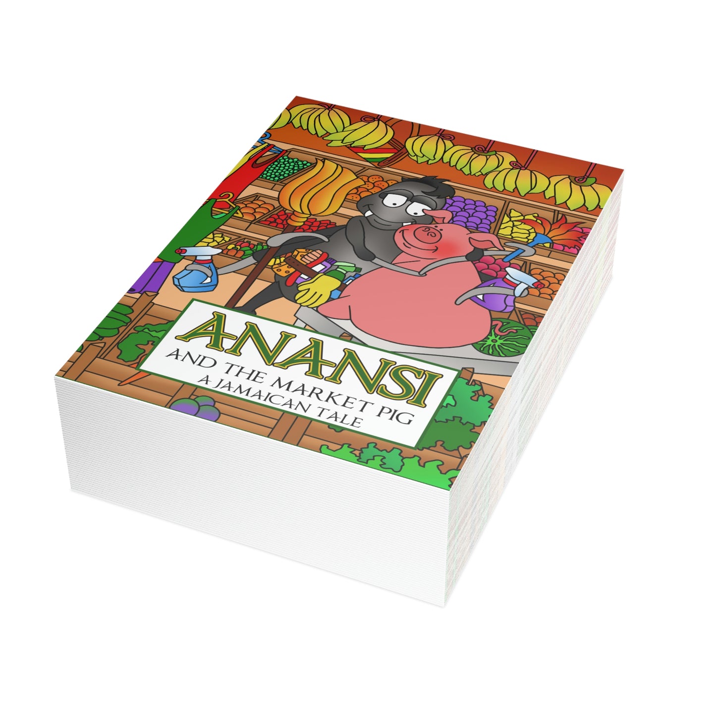 Anansi and the Market Pig Greeting Card Bundles (envelopes not included)