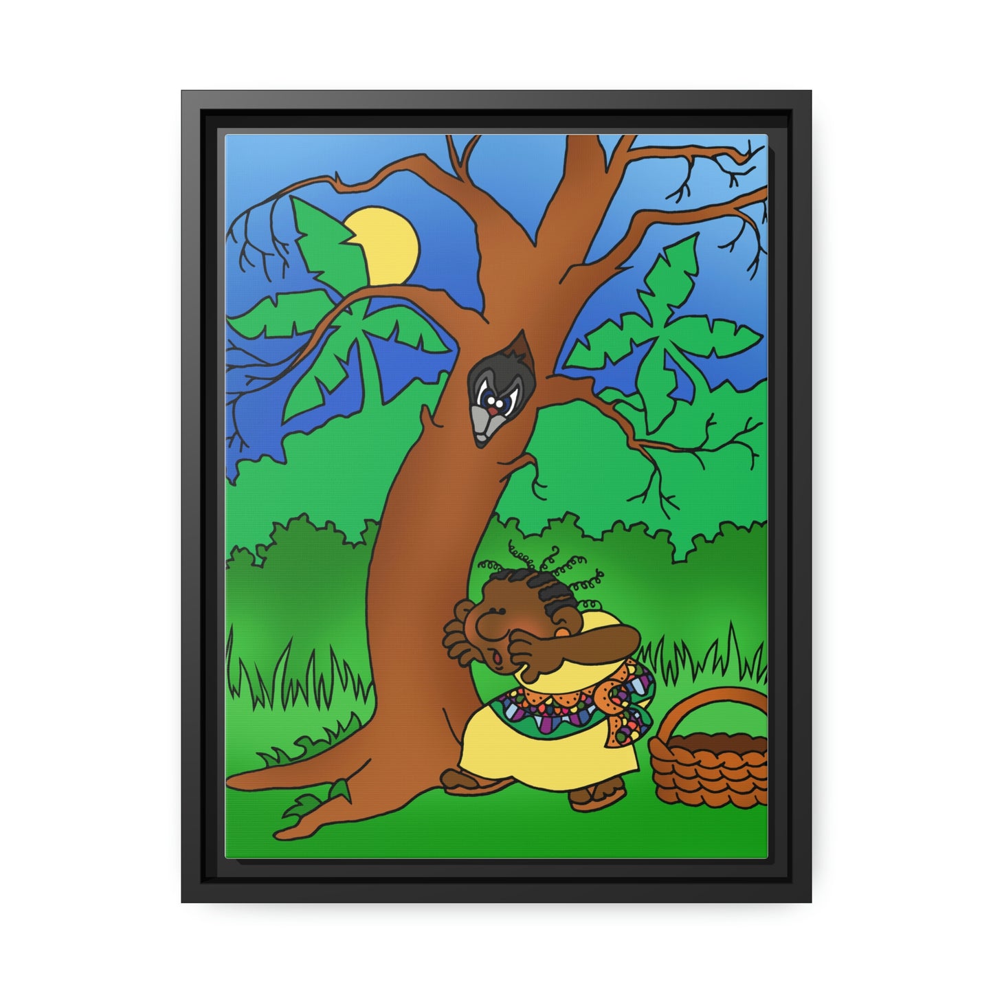 Once Upon West Africa Matte Canvas, Black Frame