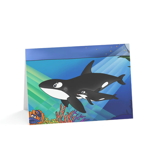Orcas Greeting Cards (1, 10, 30, and 50pcs)