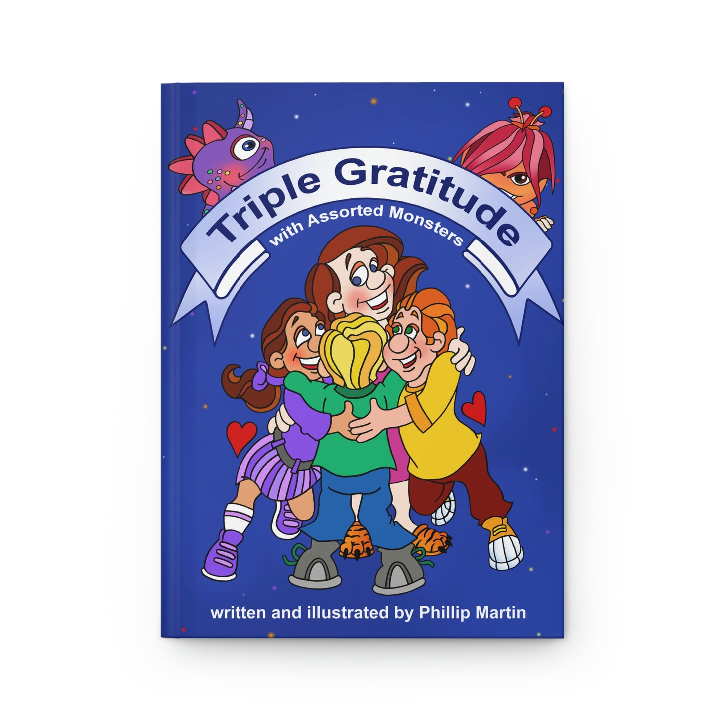 Triple Gratitude with Assorted Monsters Hardcover Journal Matte