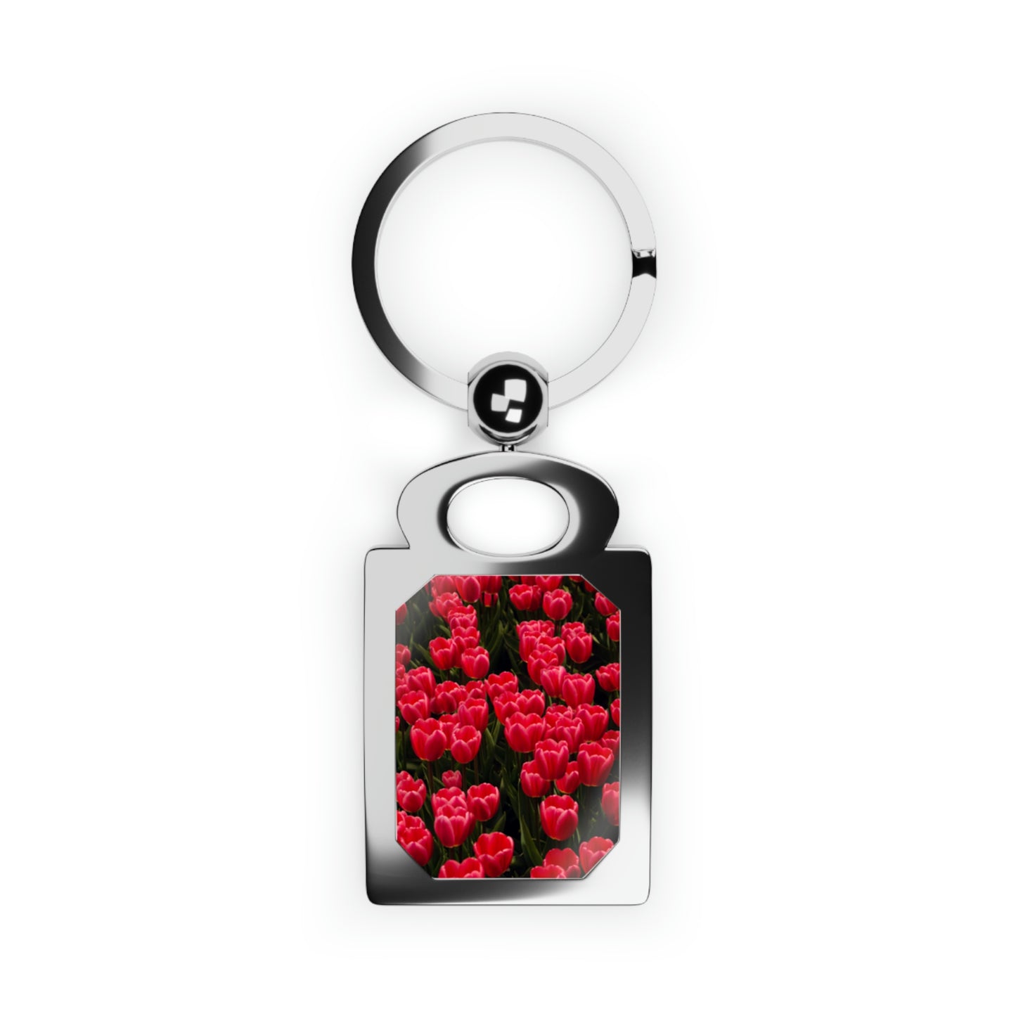 Flowers 24 Rectangle Photo Keyring