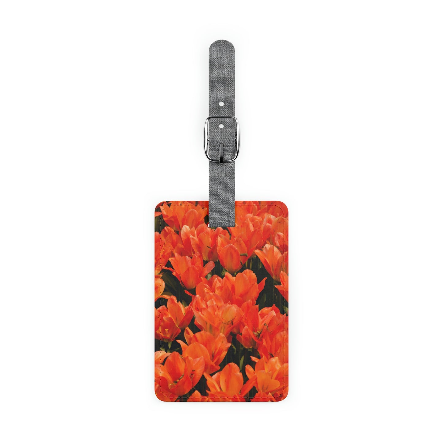 Flowers 03 Saffiano Polyester Luggage Tag, Rectangle