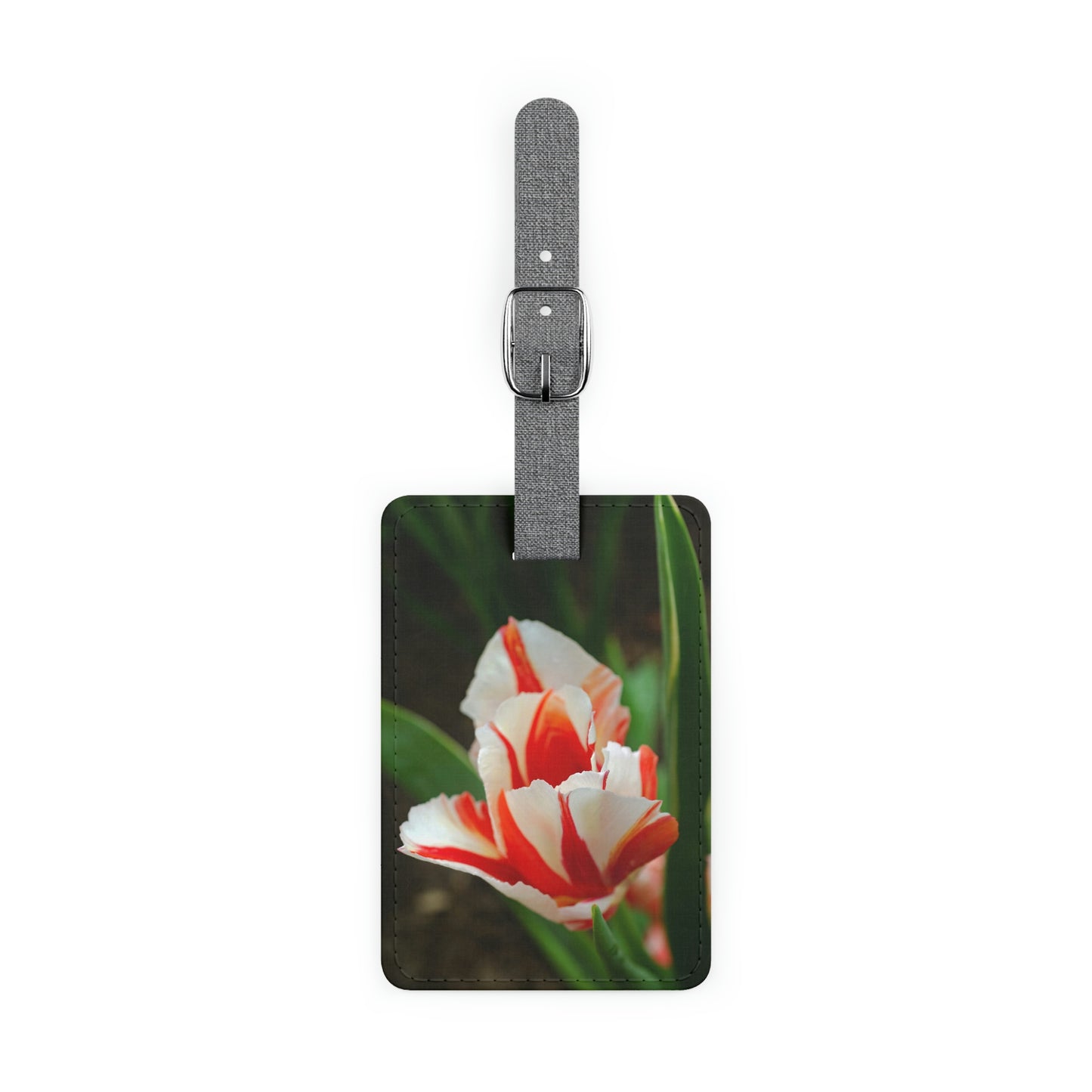 Flowers 06 Saffiano Polyester Luggage Tag, Rectangle