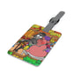 Anansi and the Market Pig Saffiano Polyester Luggage Tag, Rectangle
