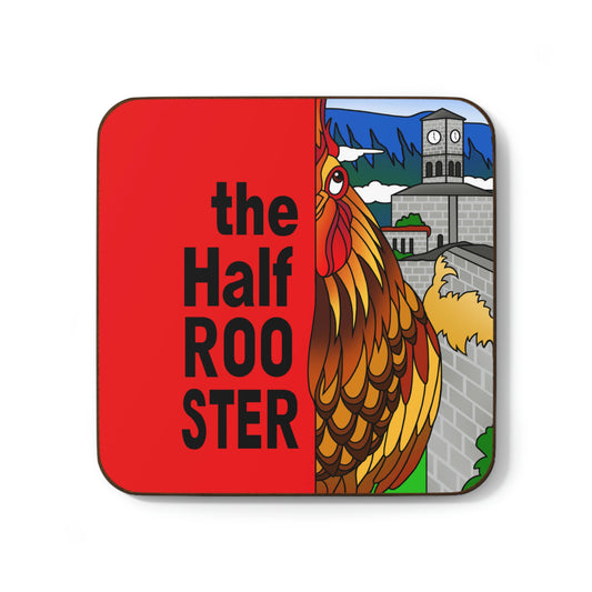 The Half Rooster Hardboard Back Coaster