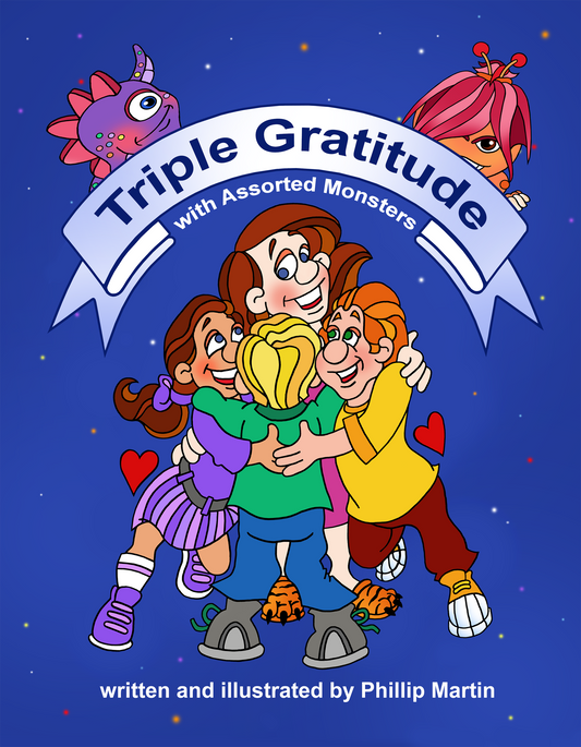 Triple Gratitude with Assorted Monsters