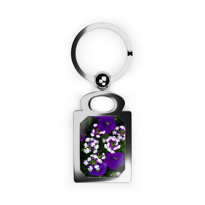 Flowers 04 Rectangle Photo Keyring