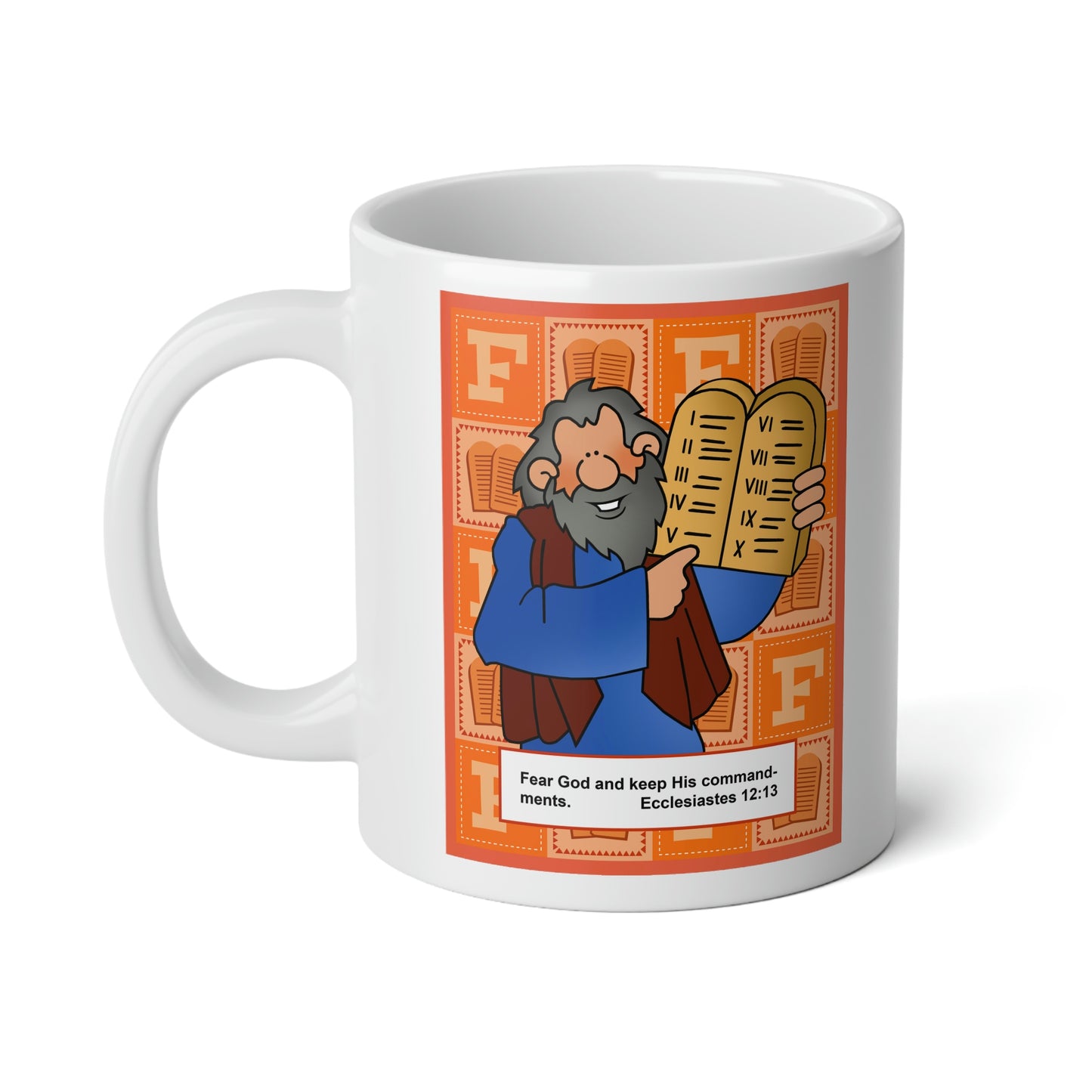 The Bible as Simple as ABC F Jumbo Mug, 20oz