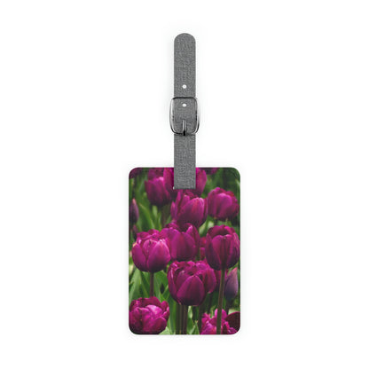 Flowers 20 Saffiano Polyester Luggage Tag, Rectangle