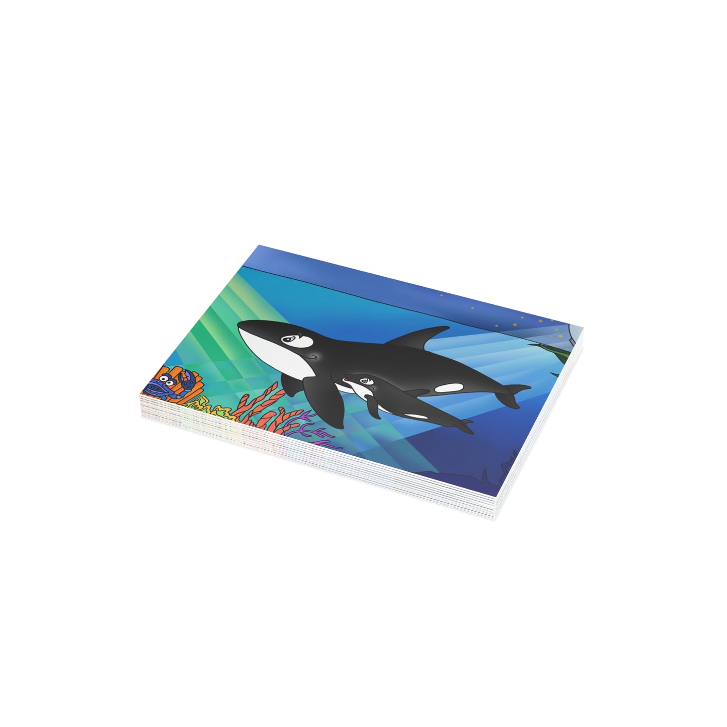 Orcas Greeting Cards (1, 10, 30, and 50pcs)