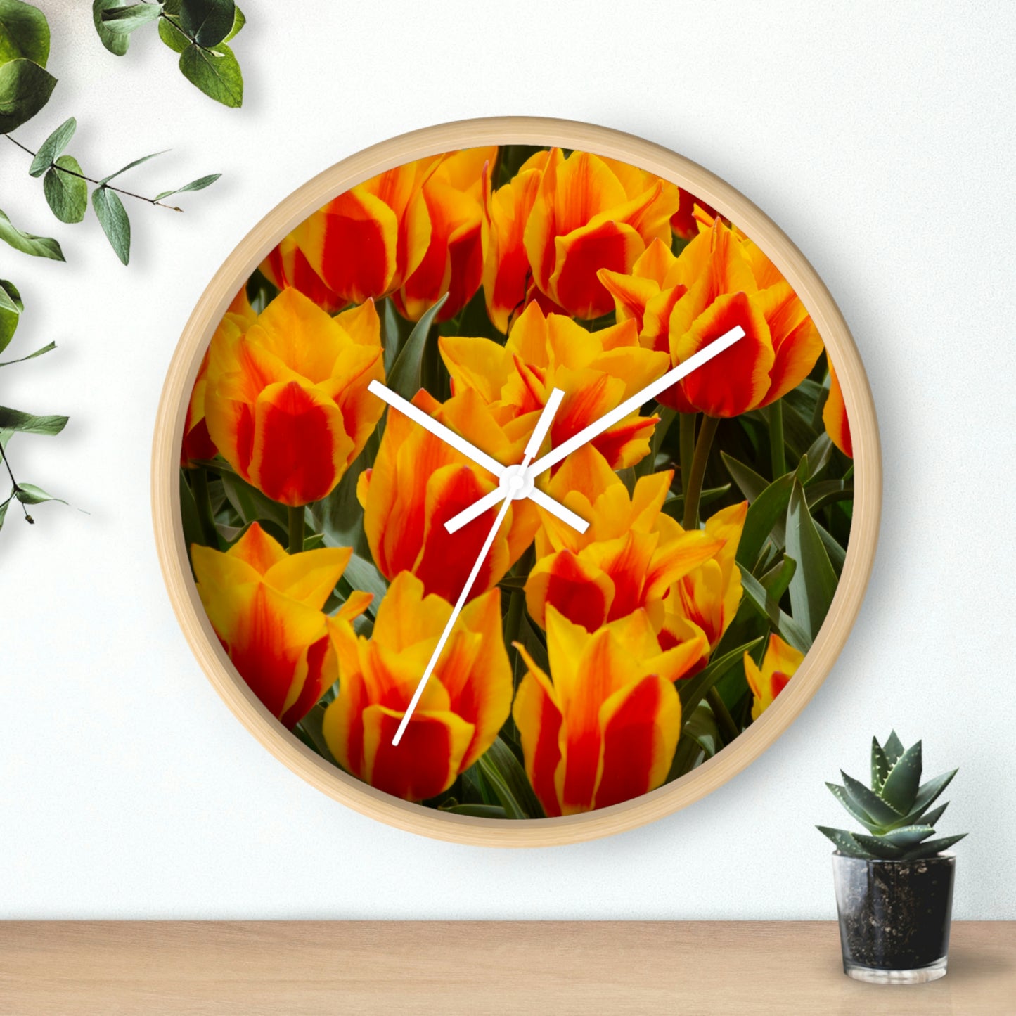 Flowers 18 Wall Clock