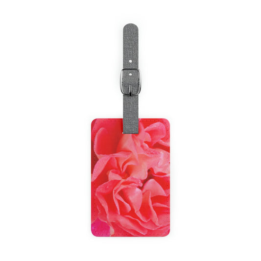 Flowers 08 Saffiano Polyester Luggage Tag, Rectangle