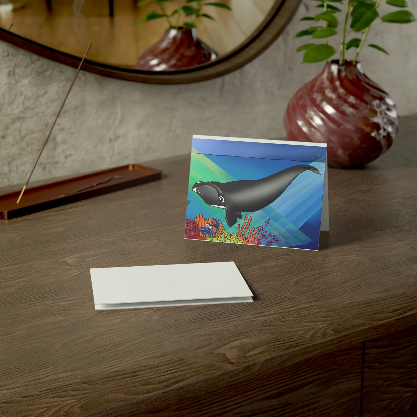 Gray Whale Greeting Cards (1, 10, 30, and 50pcs)