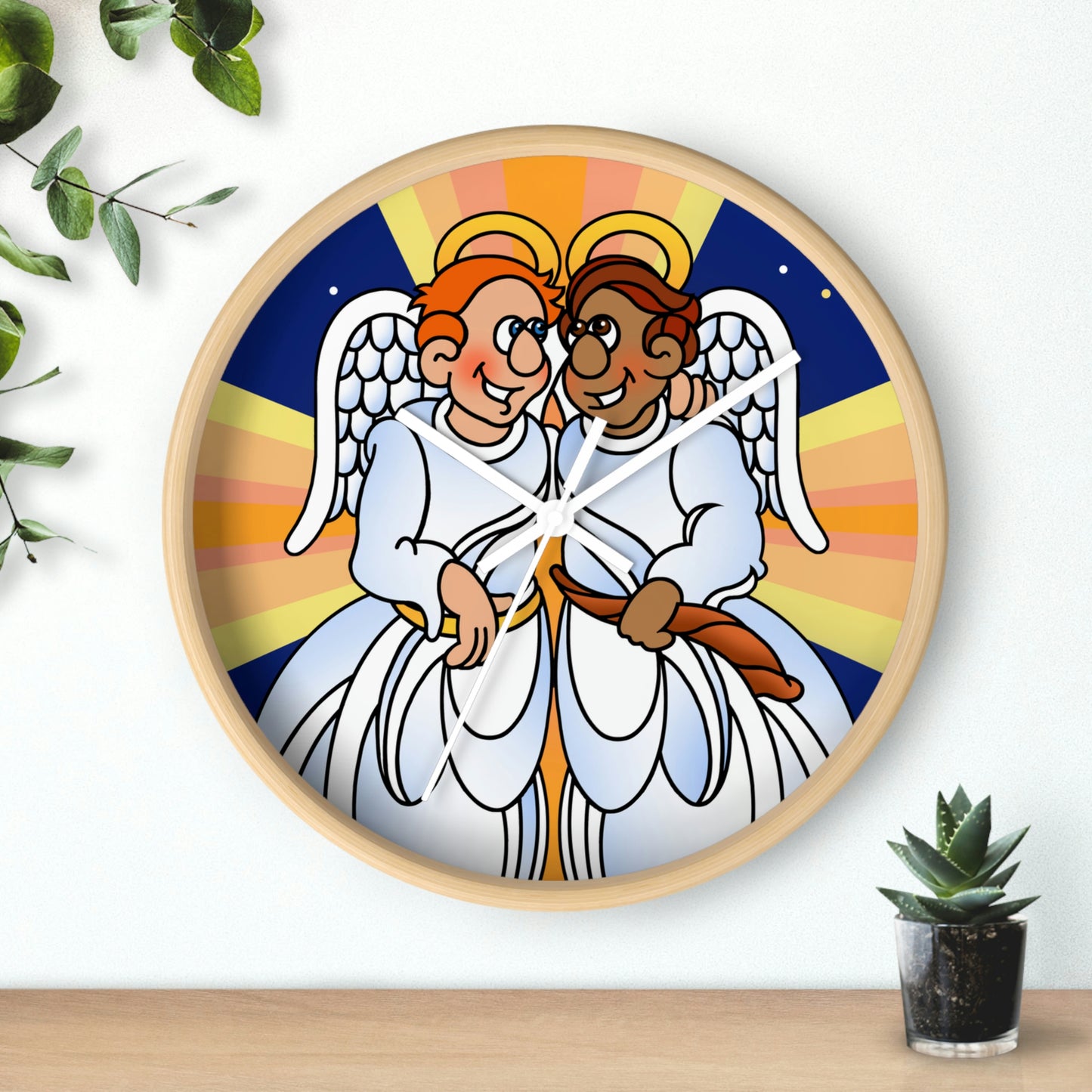 Hark and Harold Angel Sing Wall clock