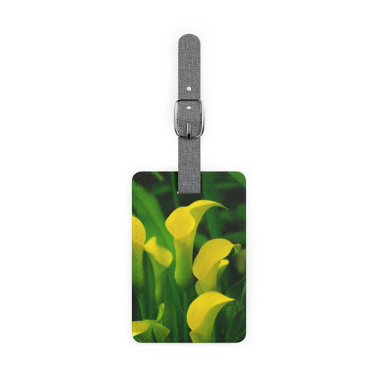 Flowers 33 Saffiano Polyester Luggage Tag, Rectangle