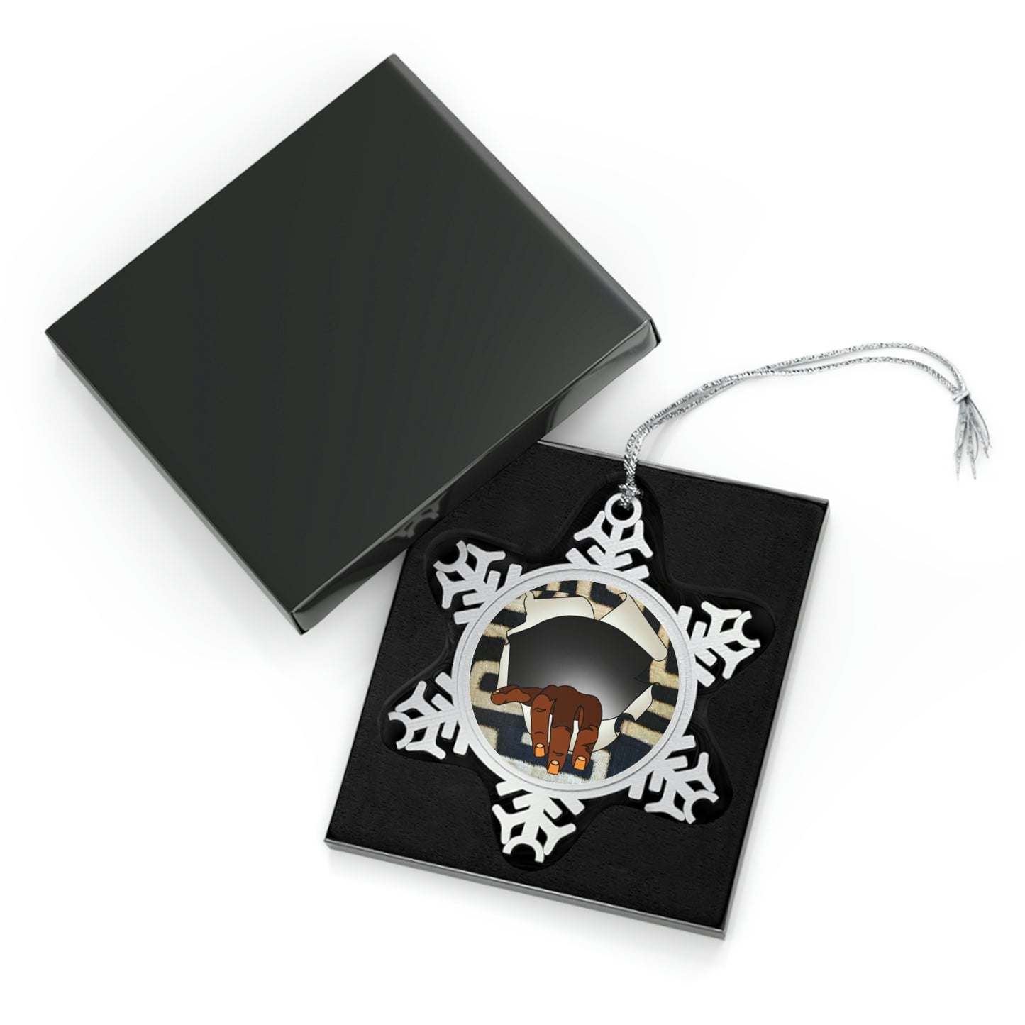 A Show of Hands! Pewter Snowflake Ornament