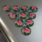 Flowers 29 Button Magnet, Round (1 & 10 pcs)