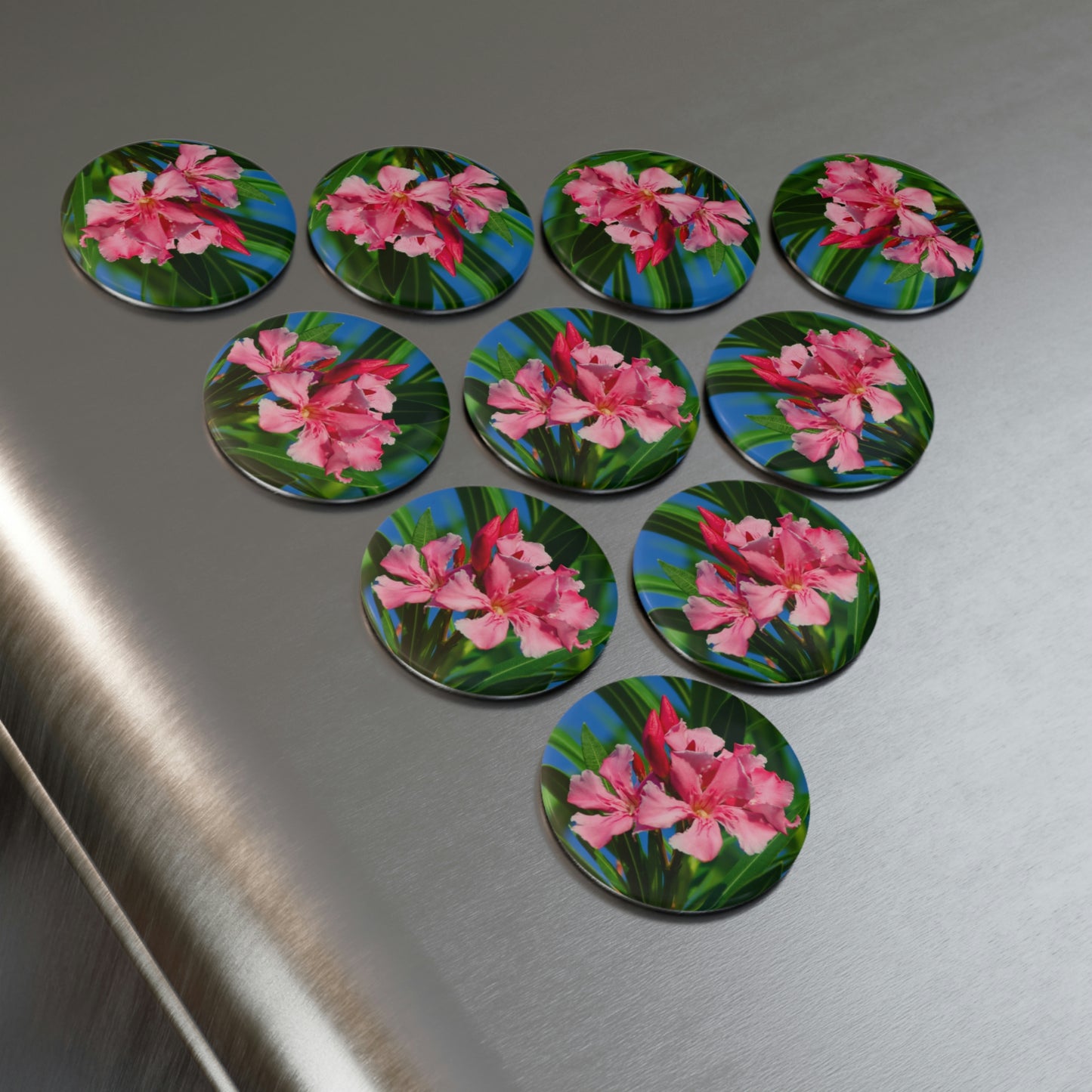 Flowers 29 Button Magnet, Round (1 & 10 pcs)