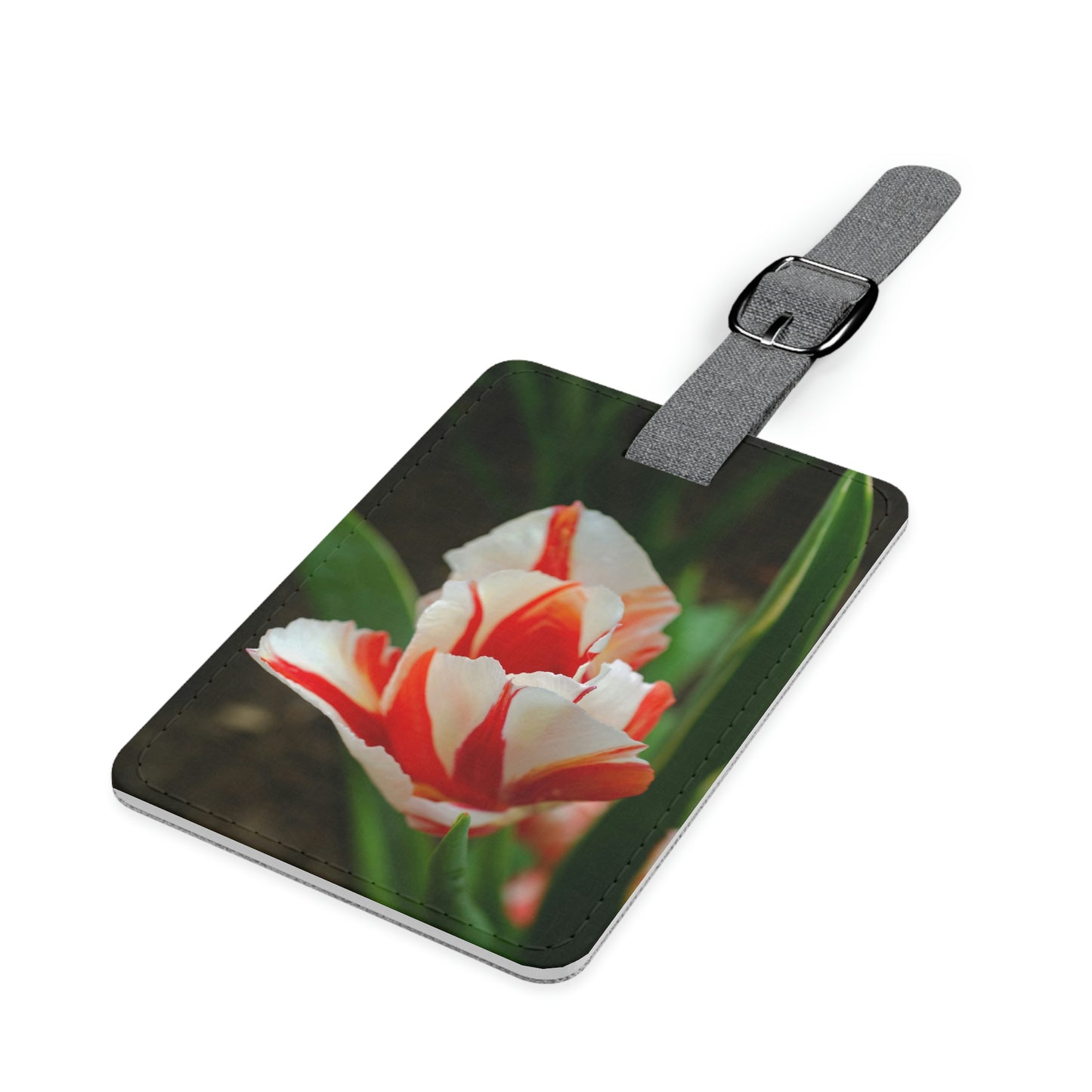 Flowers 06 Saffiano Polyester Luggage Tag, Rectangle