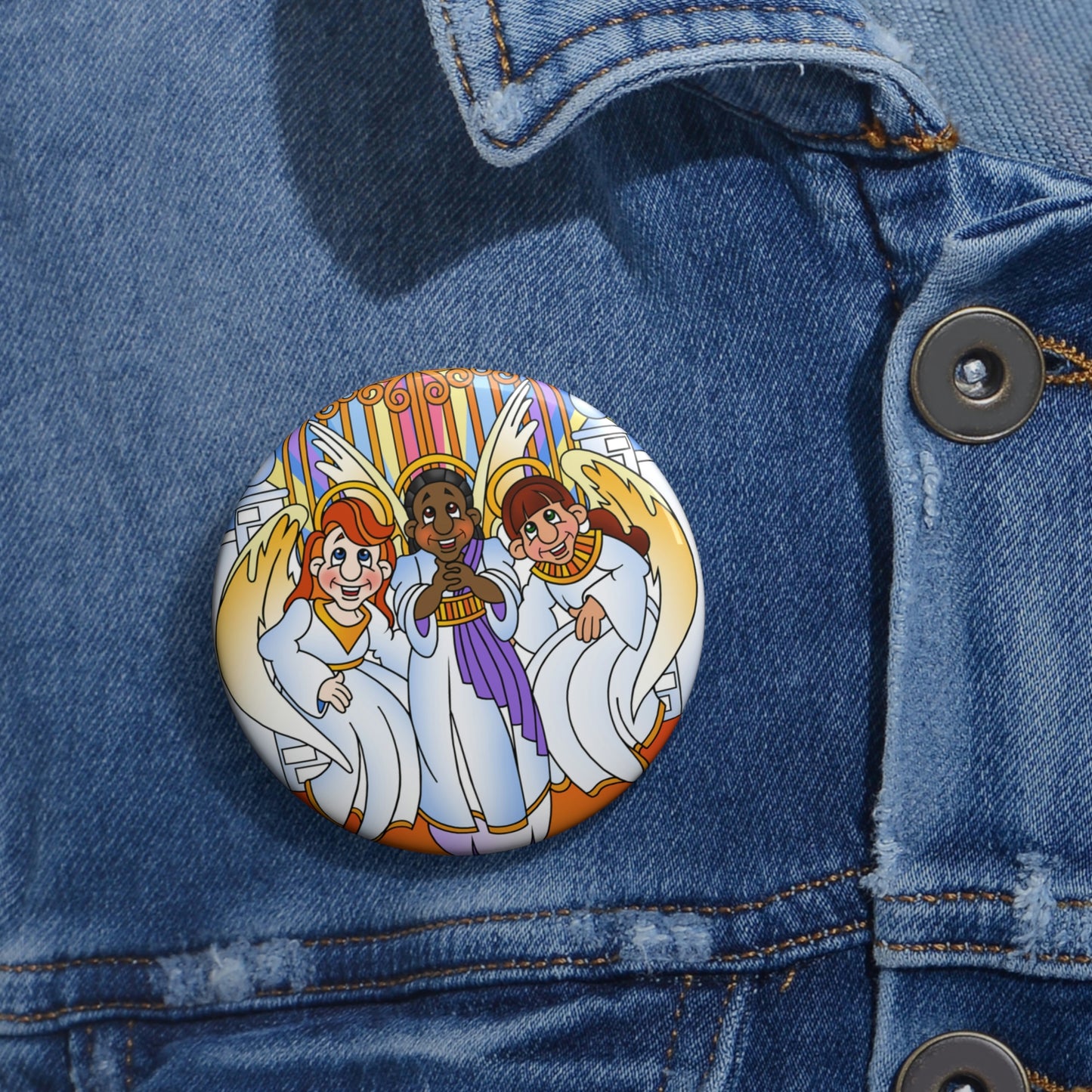 Shirley, Goodness, and Mercy Custom Pin Buttons