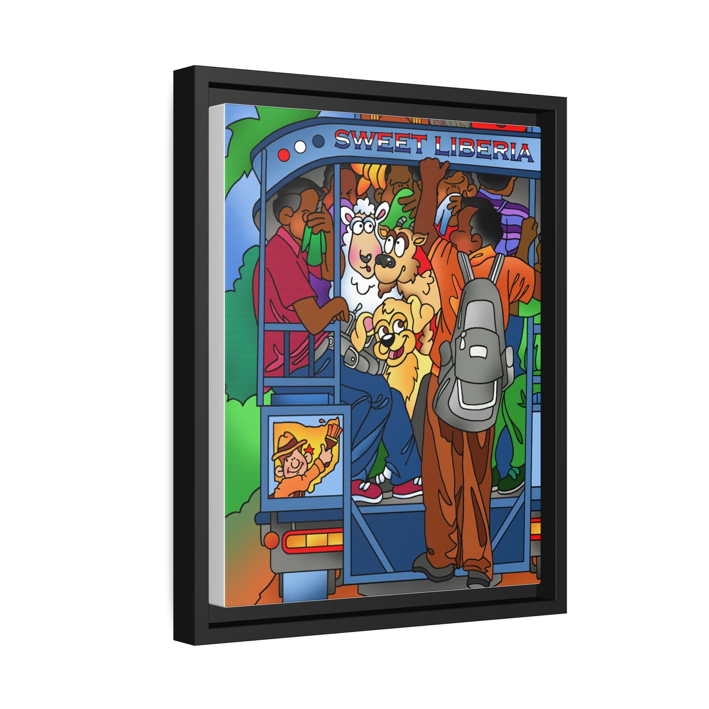 Once Upon West Africa! Matte Canvas, Black Frame